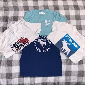Lot of 4 Abercrombie kids boys size 5/6 short sleeve shirts